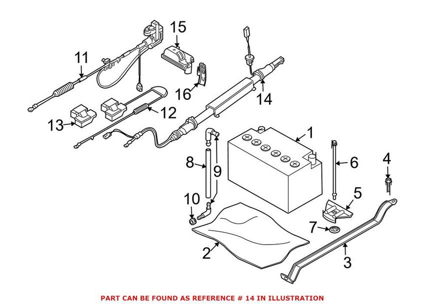 Battery Cable - Under Floor Cable (Positive)